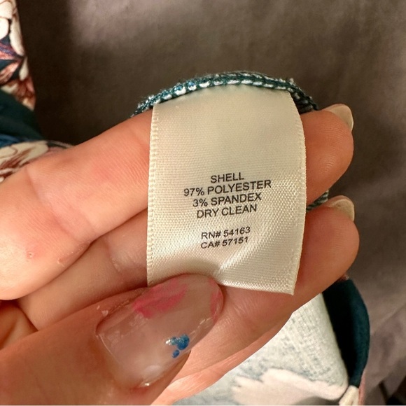 Eliza J Floral Fit & Flare Dress Teal Pink Blue Garden Party Wedding Guest Sz 6 - Picture 10 of 12